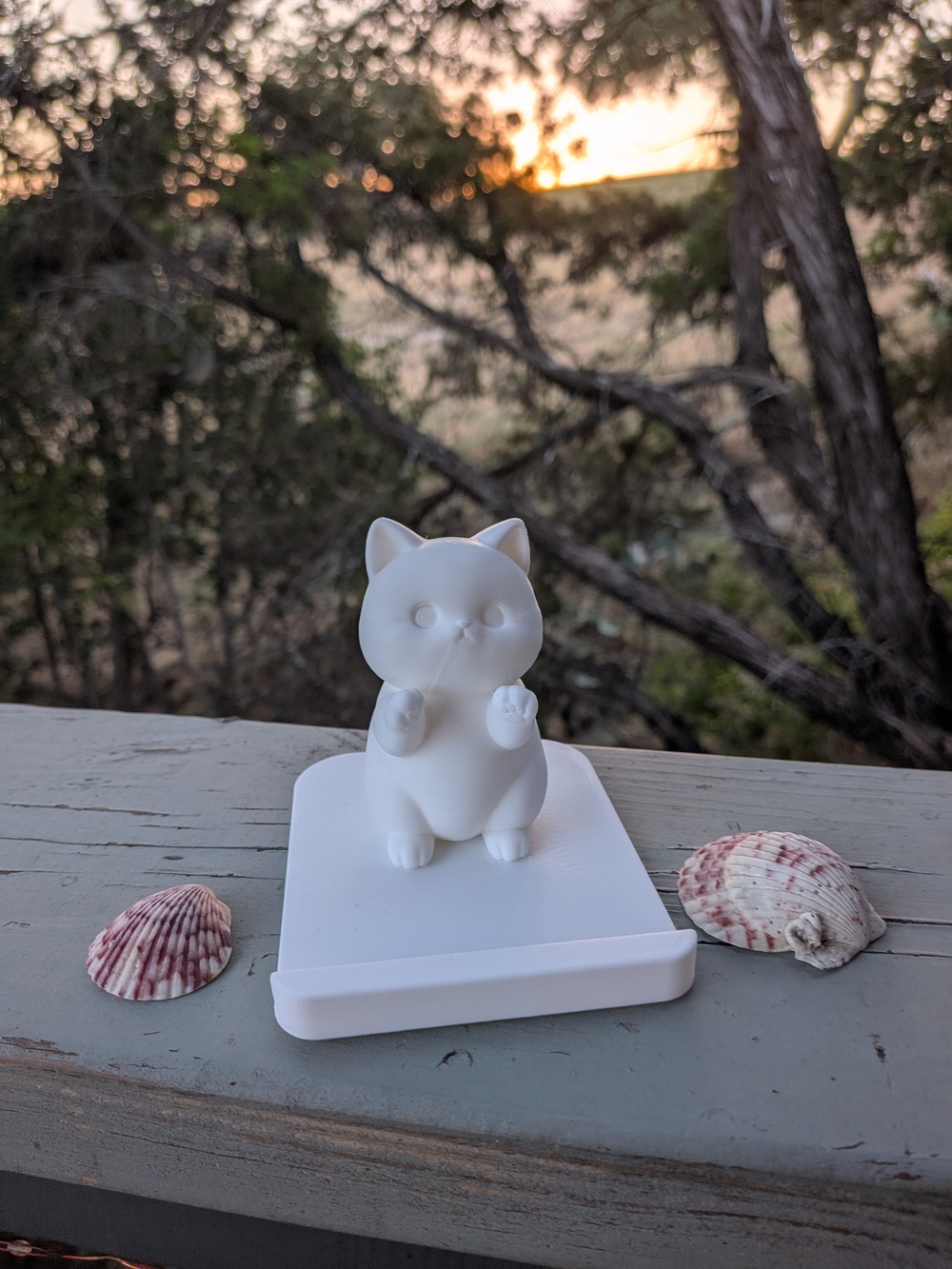 White Cat Phone Stand - Unbranded Cute Cat Holder